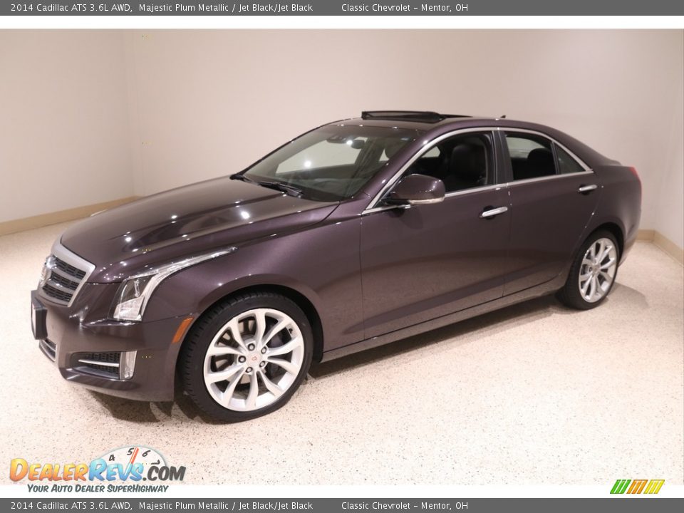 2014 Cadillac ATS 3.6L AWD Majestic Plum Metallic / Jet Black/Jet Black Photo #3