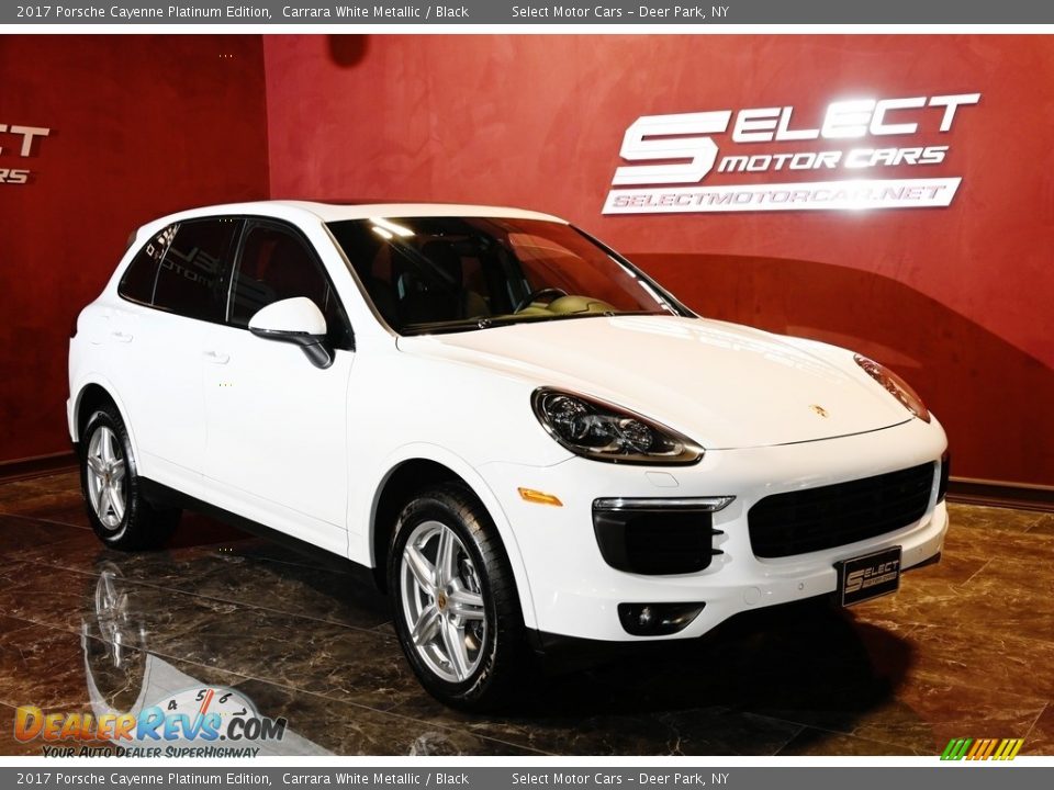 2017 Porsche Cayenne Platinum Edition Carrara White Metallic / Black Photo #3