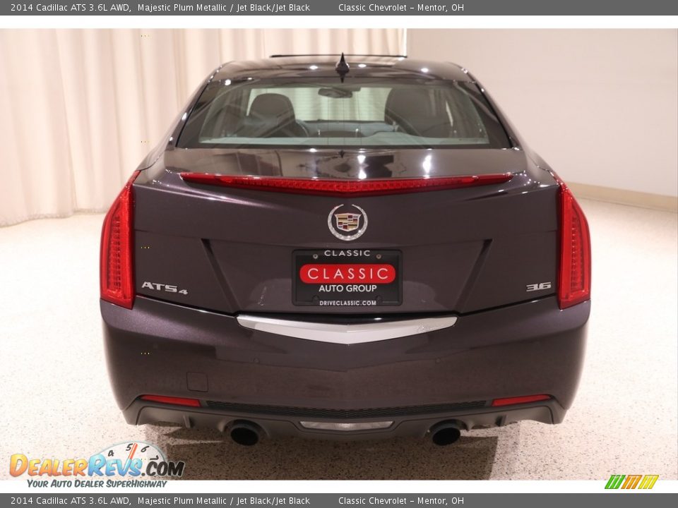 2014 Cadillac ATS 3.6L AWD Majestic Plum Metallic / Jet Black/Jet Black Photo #24