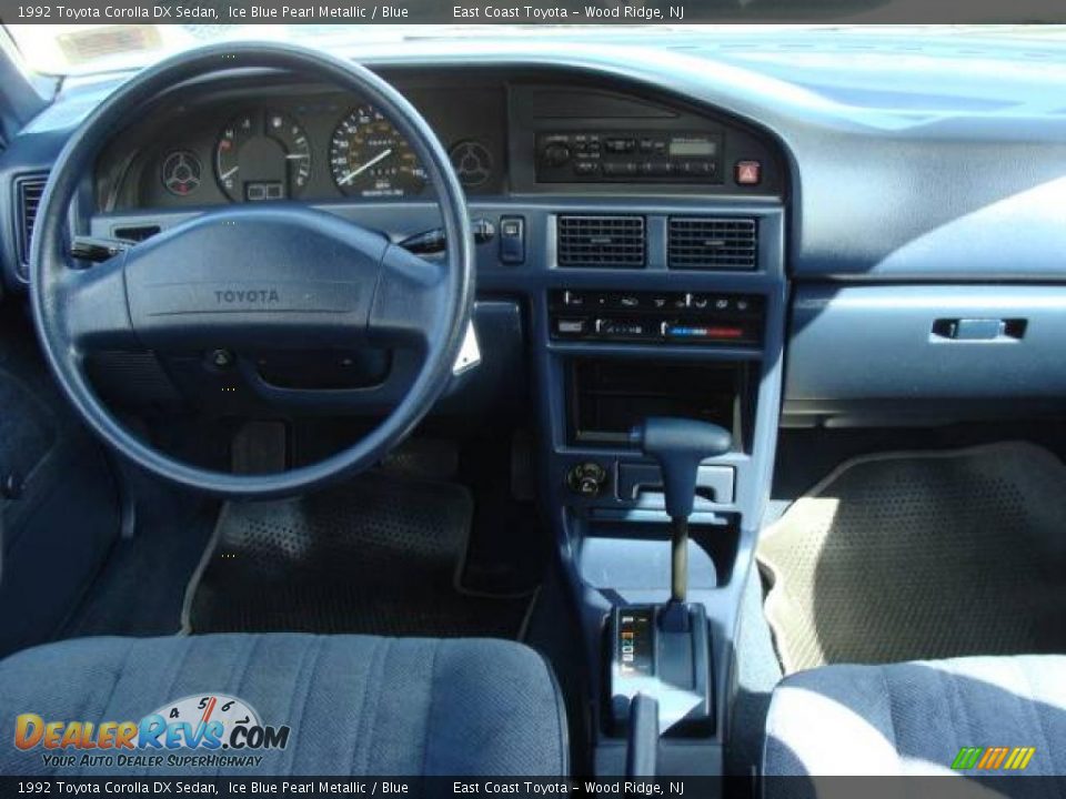 1992 Toyota Corolla DX Sedan Ice Blue Pearl Metallic / Blue Photo #9