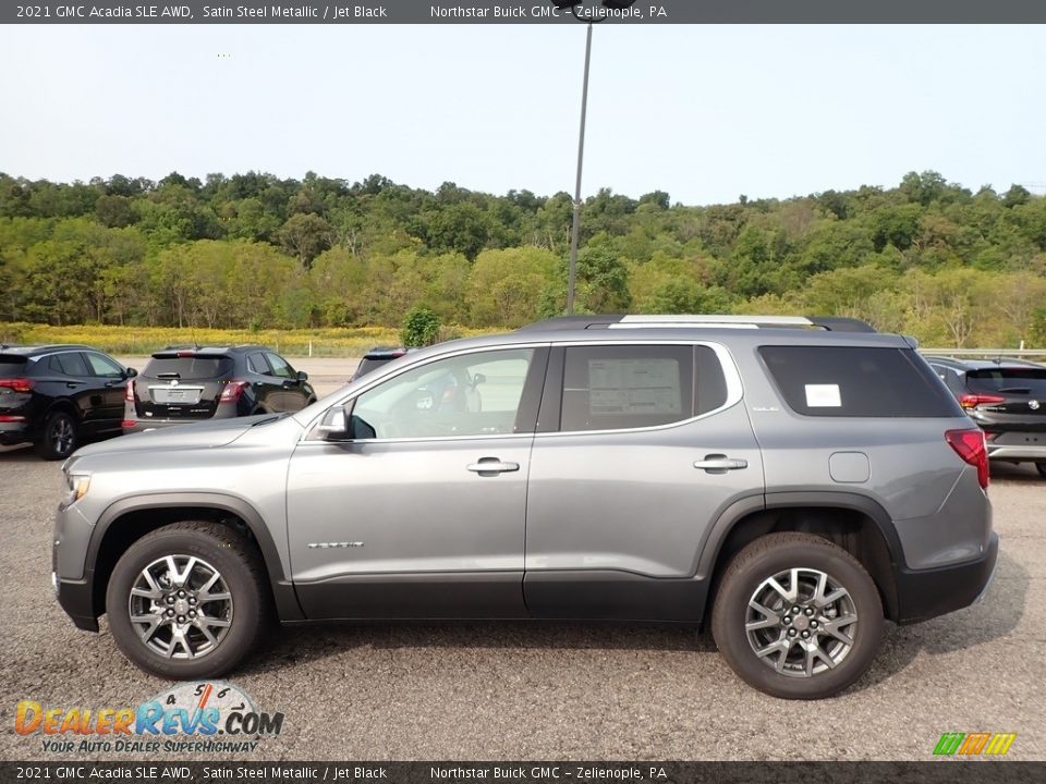 Satin Steel Metallic 2021 GMC Acadia SLE AWD Photo #9
