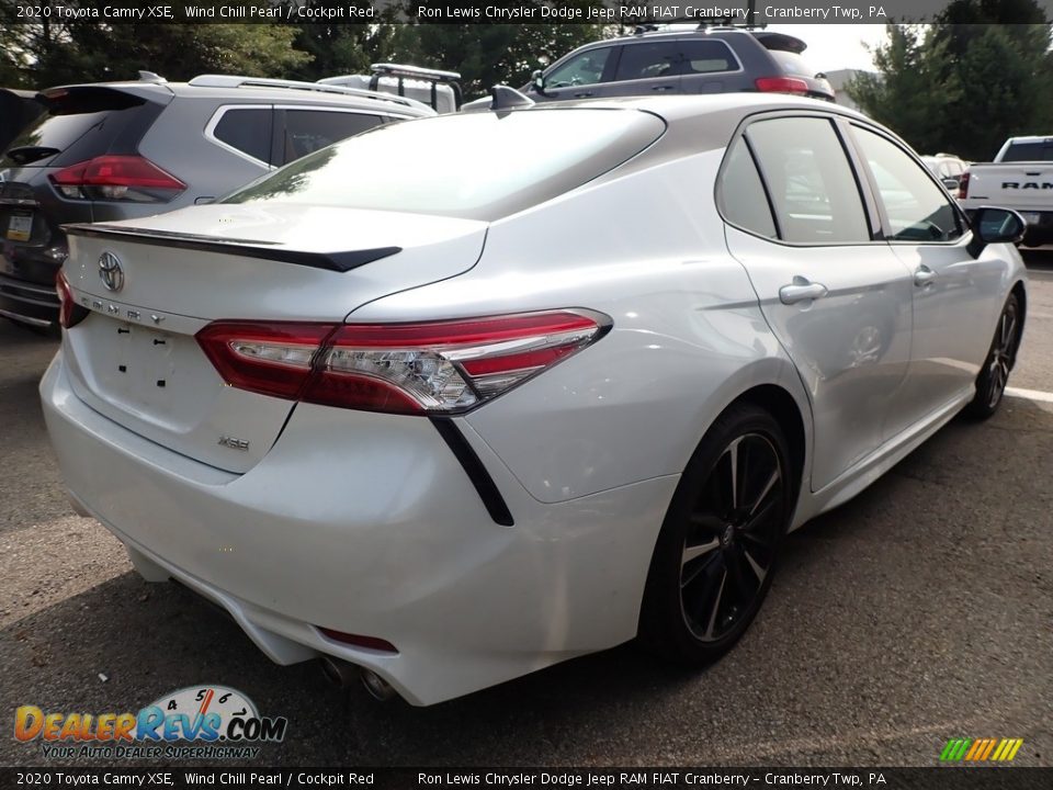 2020 Toyota Camry XSE Wind Chill Pearl / Cockpit Red Photo #3