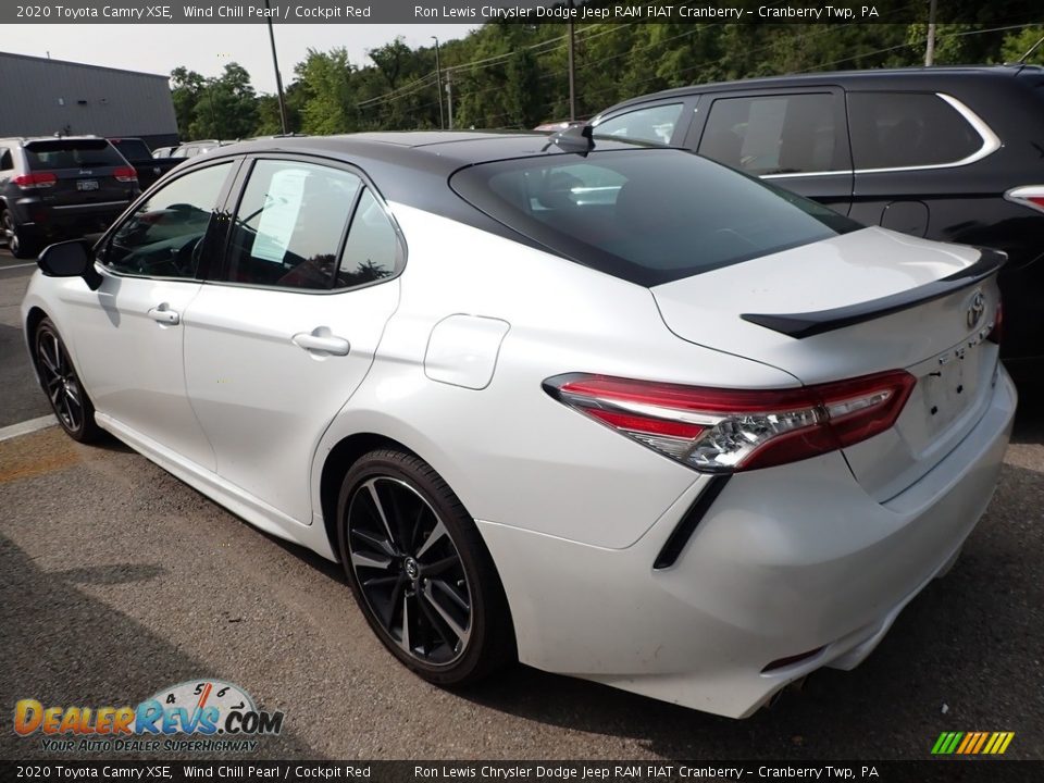 2020 Toyota Camry XSE Wind Chill Pearl / Cockpit Red Photo #4