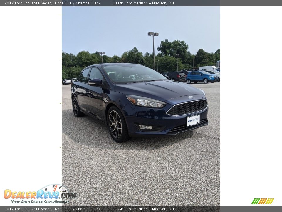 2017 Ford Focus SEL Sedan Kona Blue / Charcoal Black Photo #3