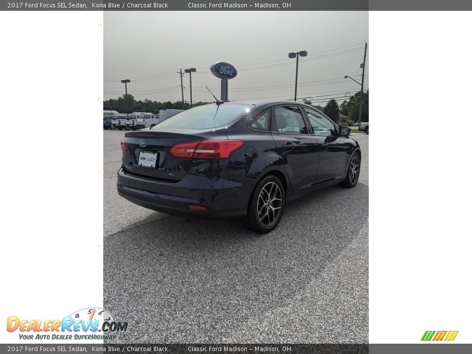 2017 Ford Focus SEL Sedan Kona Blue / Charcoal Black Photo #5