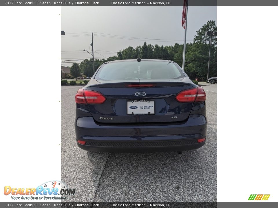 2017 Ford Focus SEL Sedan Kona Blue / Charcoal Black Photo #6