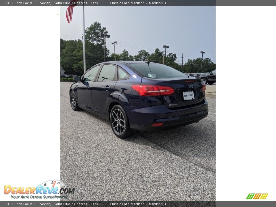 2017 Ford Focus SEL Sedan Kona Blue / Charcoal Black Photo #7
