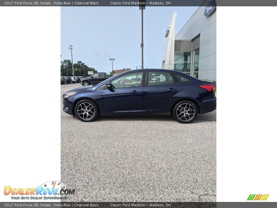 2017 Ford Focus SEL Sedan Kona Blue / Charcoal Black Photo #8