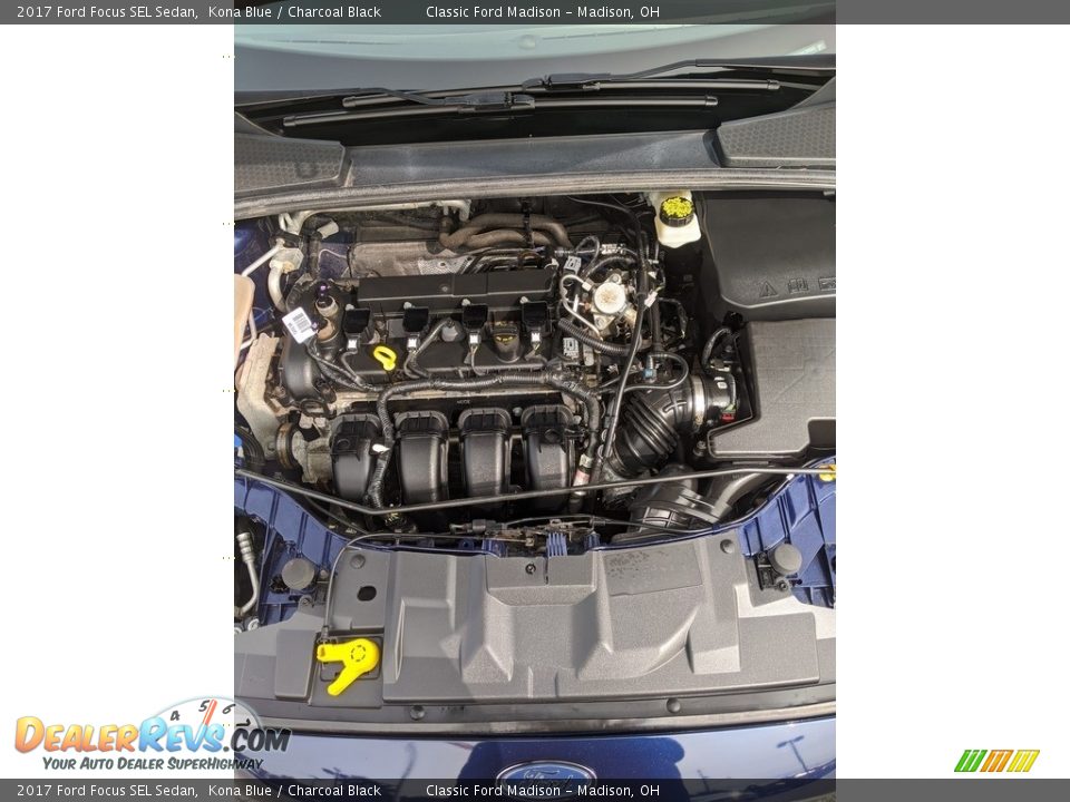 2017 Ford Focus SEL Sedan Kona Blue / Charcoal Black Photo #16