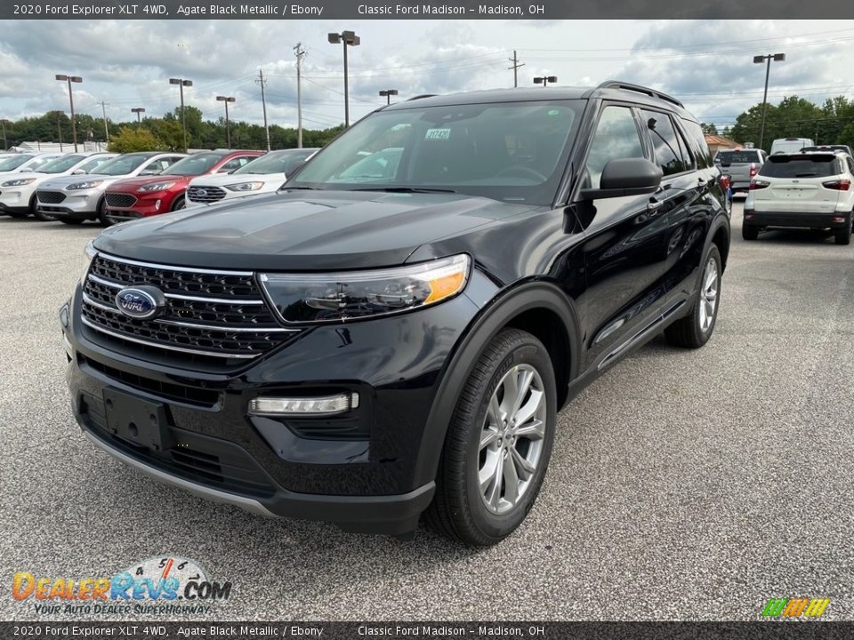 2020 Ford Explorer XLT 4WD Agate Black Metallic / Ebony Photo #1