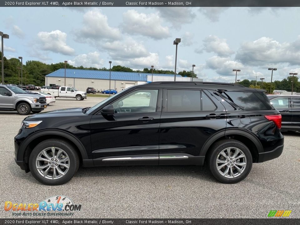 2020 Ford Explorer XLT 4WD Agate Black Metallic / Ebony Photo #2