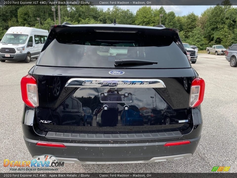 2020 Ford Explorer XLT 4WD Agate Black Metallic / Ebony Photo #3