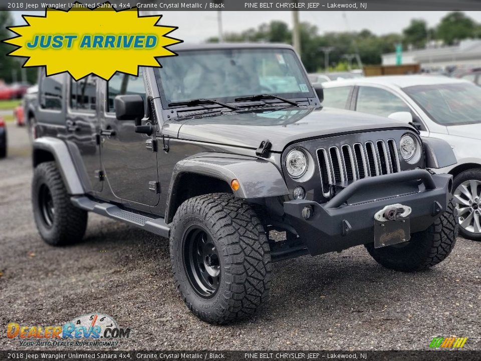 2018 Jeep Wrangler Unlimited Sahara 4x4 Granite Crystal Metallic / Black Photo #1