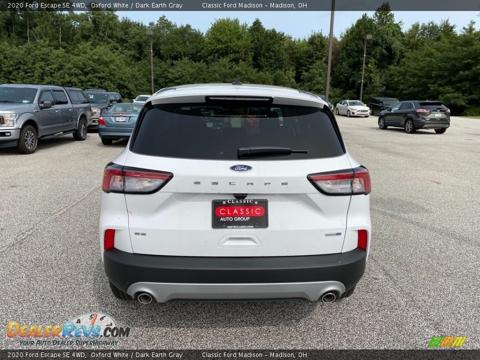 2020 Ford Escape SE 4WD Oxford White / Dark Earth Gray Photo #2