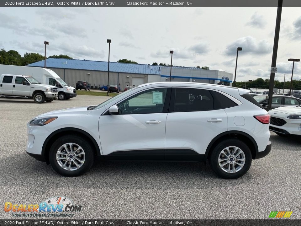 2020 Ford Escape SE 4WD Oxford White / Dark Earth Gray Photo #3