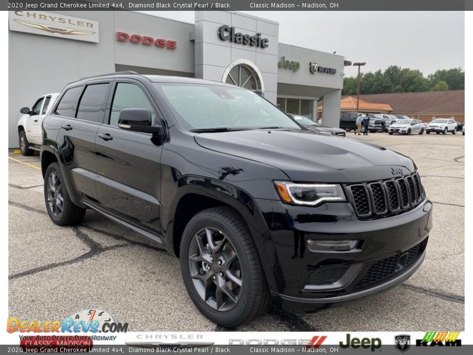 2020 Jeep Grand Cherokee Limited 4x4 Diamond Black Crystal Pearl / Black Photo #1