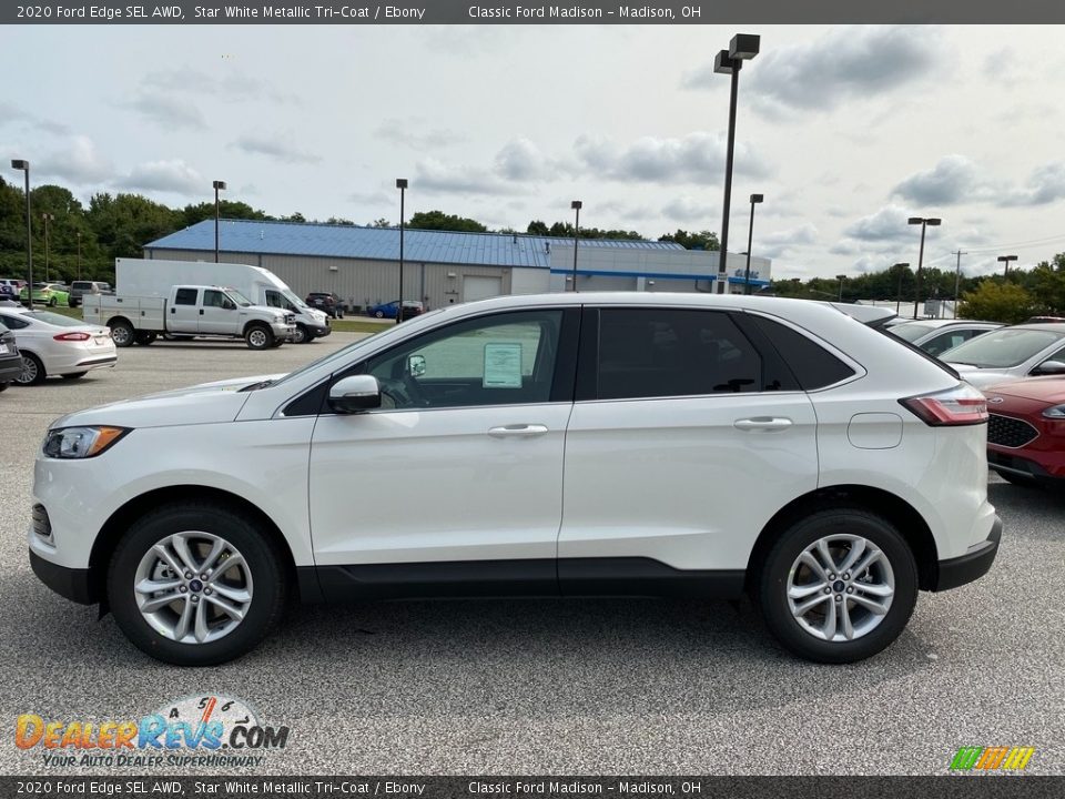 2020 Ford Edge SEL AWD Star White Metallic Tri-Coat / Ebony Photo #1