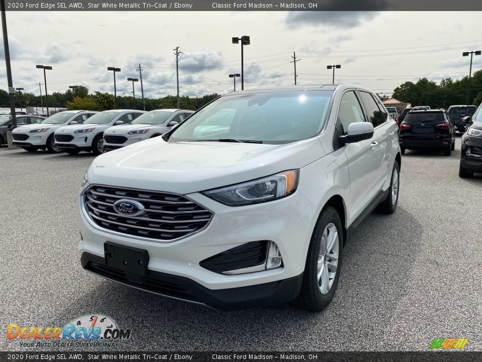 2020 Ford Edge SEL AWD Star White Metallic Tri-Coat / Ebony Photo #2