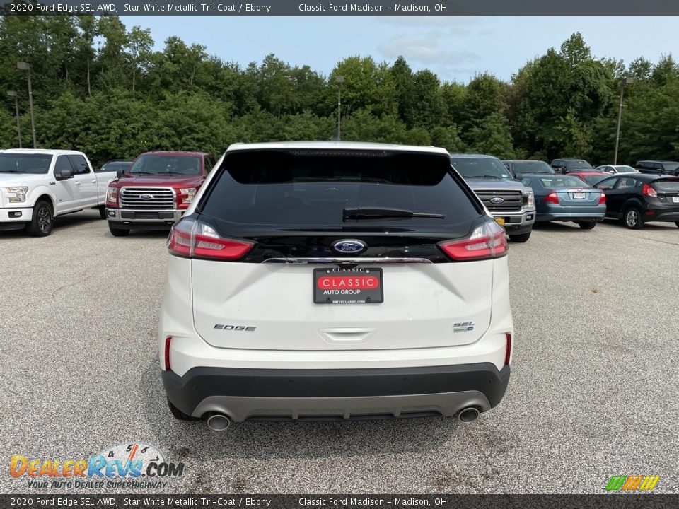 2020 Ford Edge SEL AWD Star White Metallic Tri-Coat / Ebony Photo #3