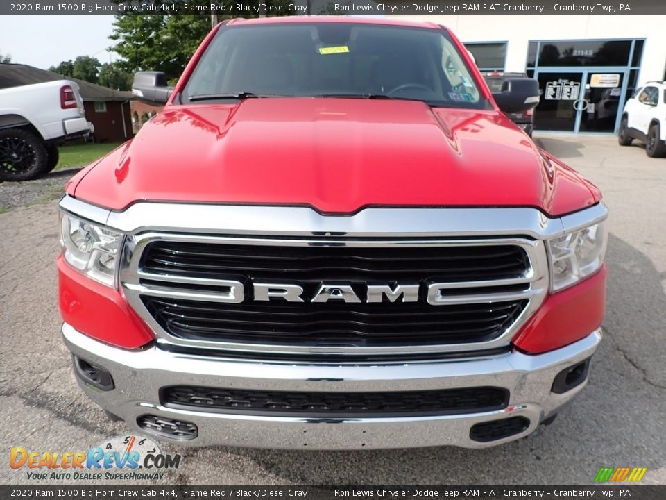 2020 Ram 1500 Big Horn Crew Cab 4x4 Flame Red / Black/Diesel Gray Photo #2