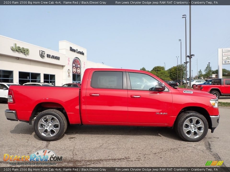 2020 Ram 1500 Big Horn Crew Cab 4x4 Flame Red / Black/Diesel Gray Photo #4