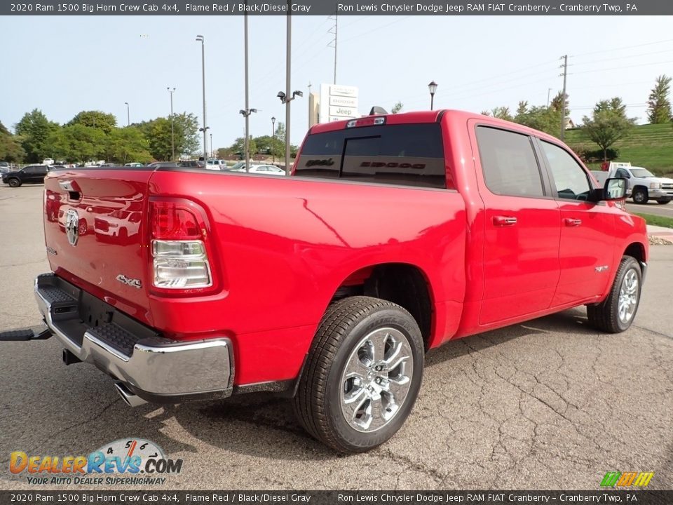 2020 Ram 1500 Big Horn Crew Cab 4x4 Flame Red / Black/Diesel Gray Photo #5