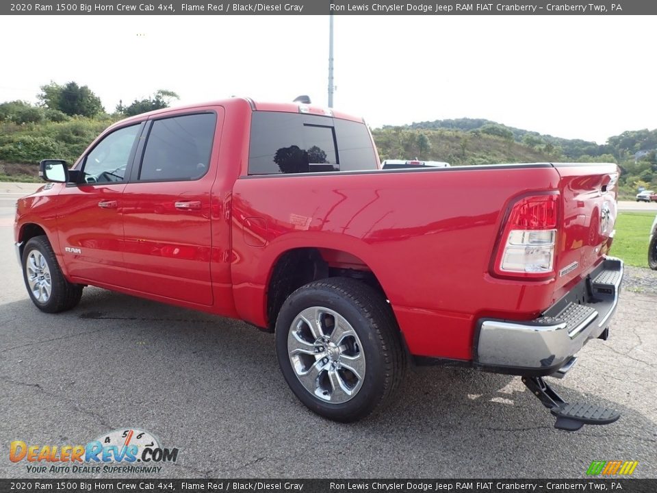 2020 Ram 1500 Big Horn Crew Cab 4x4 Flame Red / Black/Diesel Gray Photo #7