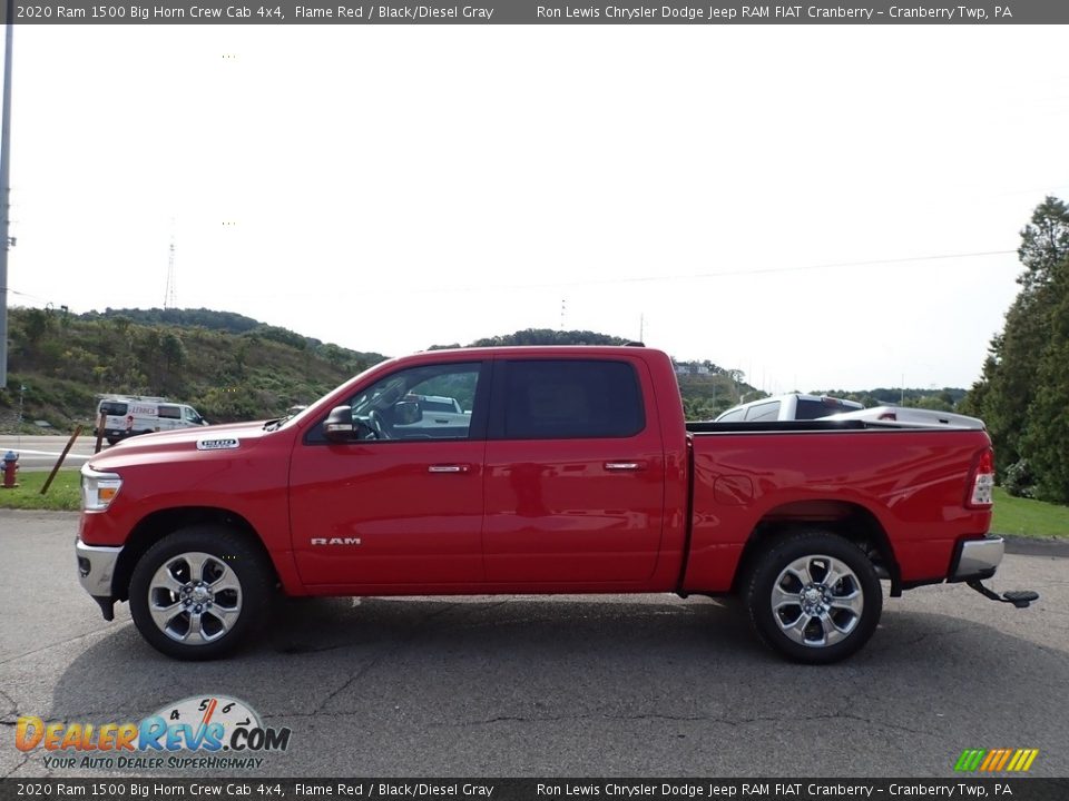 2020 Ram 1500 Big Horn Crew Cab 4x4 Flame Red / Black/Diesel Gray Photo #8