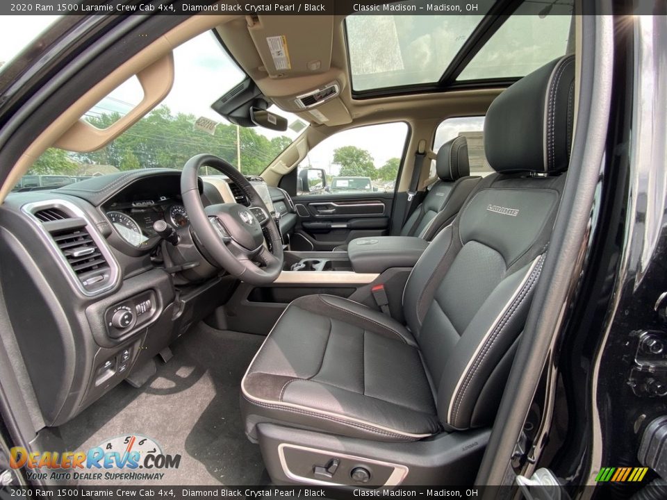 2020 Ram 1500 Laramie Crew Cab 4x4 Diamond Black Crystal Pearl / Black Photo #2