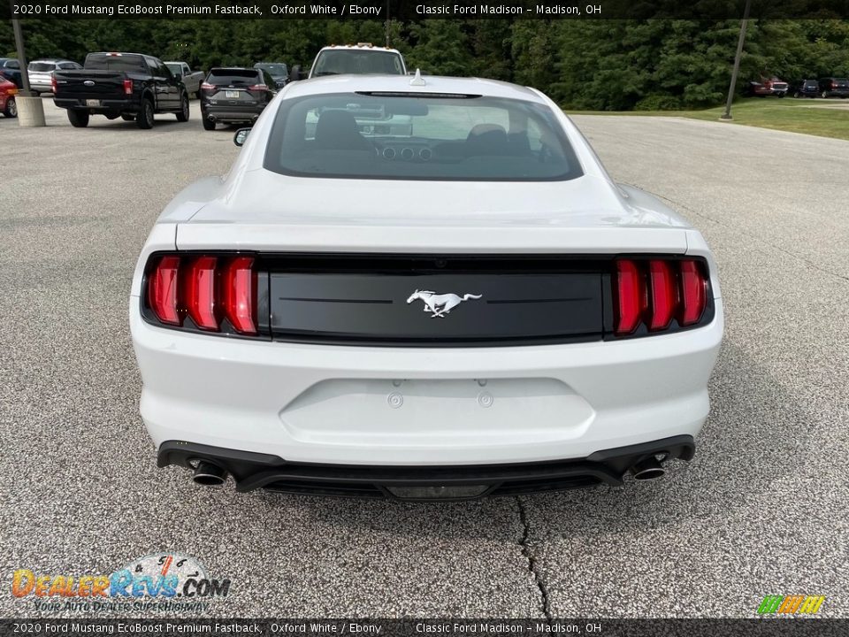 2020 Ford Mustang EcoBoost Premium Fastback Oxford White / Ebony Photo #3