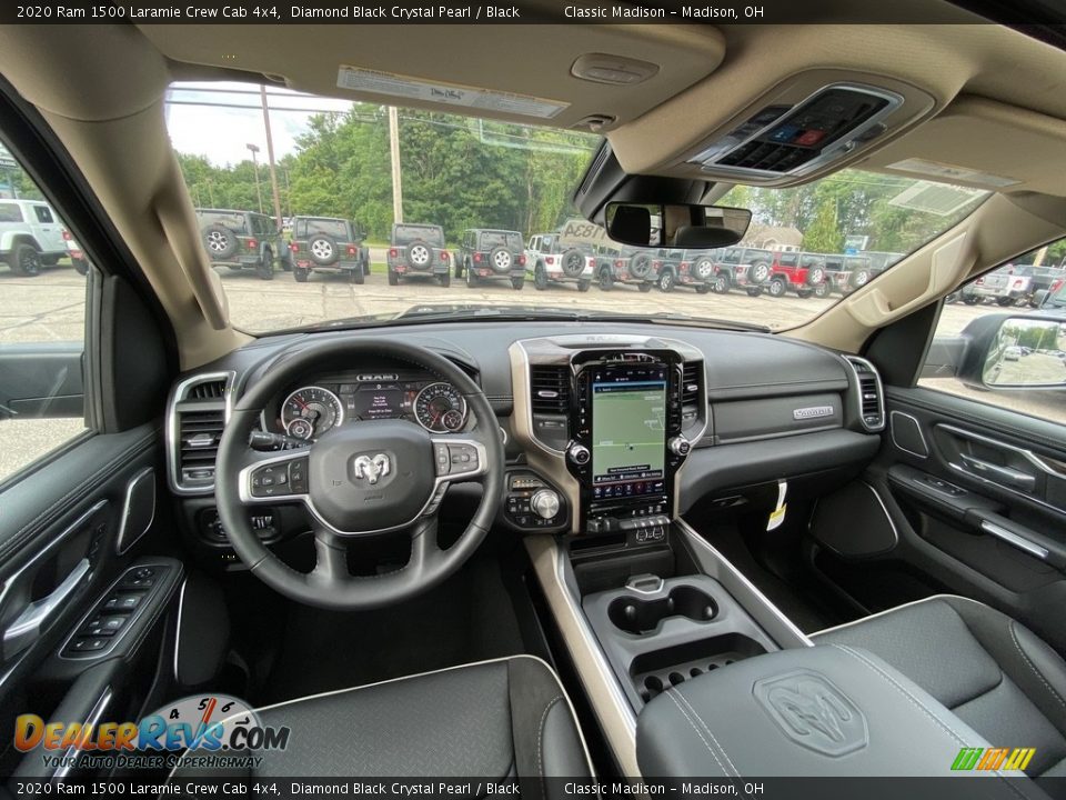 2020 Ram 1500 Laramie Crew Cab 4x4 Diamond Black Crystal Pearl / Black Photo #4
