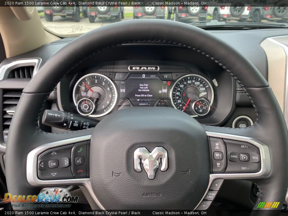 2020 Ram 1500 Laramie Crew Cab 4x4 Diamond Black Crystal Pearl / Black Photo #5