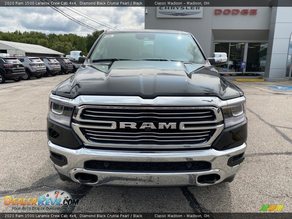 2020 Ram 1500 Laramie Crew Cab 4x4 Diamond Black Crystal Pearl / Black Photo #8