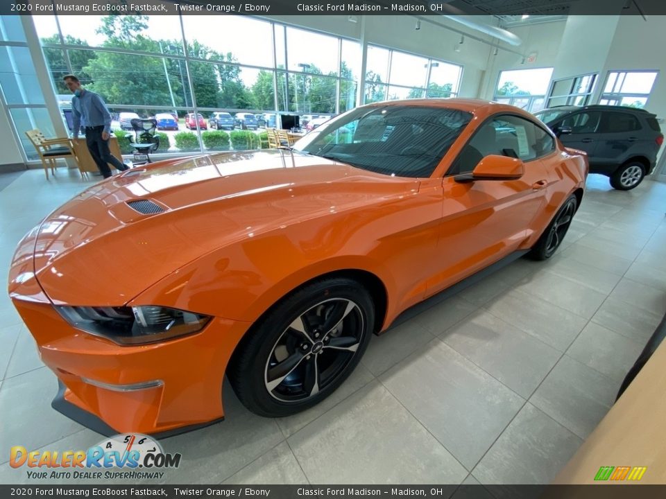 2020 Ford Mustang EcoBoost Fastback Twister Orange / Ebony Photo #2