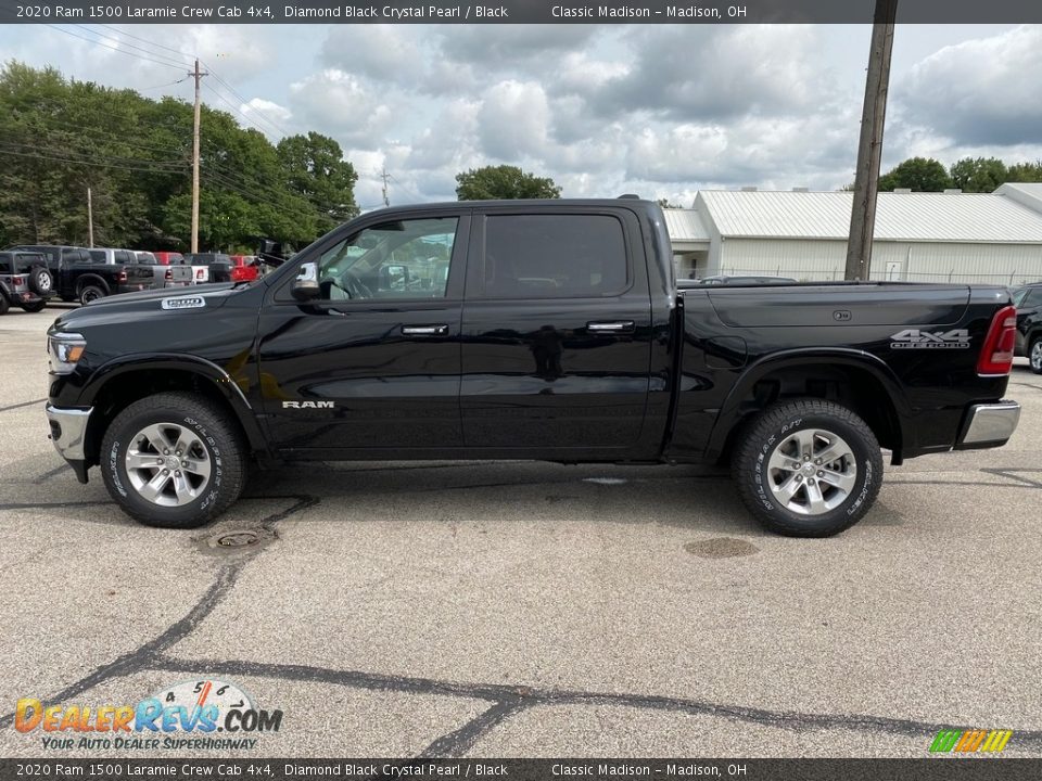 2020 Ram 1500 Laramie Crew Cab 4x4 Diamond Black Crystal Pearl / Black Photo #9