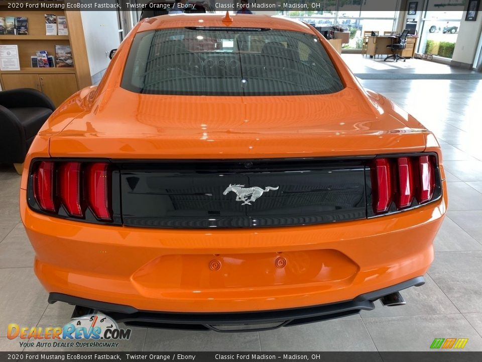 2020 Ford Mustang EcoBoost Fastback Twister Orange / Ebony Photo #3