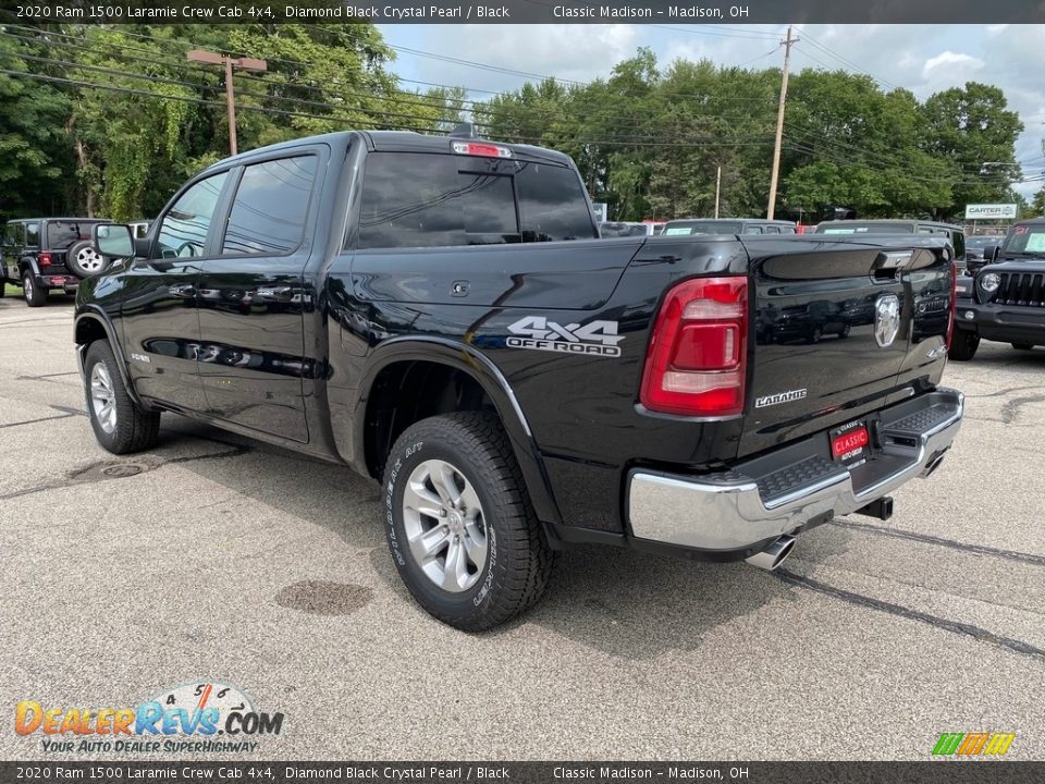2020 Ram 1500 Laramie Crew Cab 4x4 Diamond Black Crystal Pearl / Black Photo #11