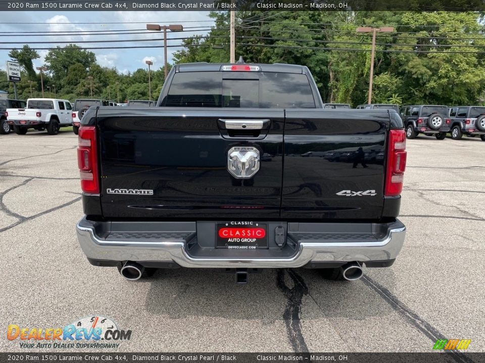 2020 Ram 1500 Laramie Crew Cab 4x4 Diamond Black Crystal Pearl / Black Photo #12