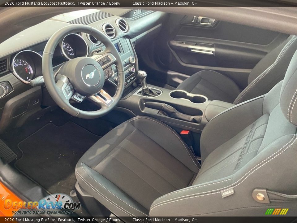 Front Seat of 2020 Ford Mustang EcoBoost Fastback Photo #6