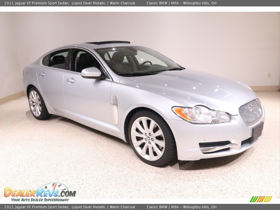 2011 Jaguar XF Premium Sport Sedan Liquid Silver Metallic / Warm Charcoal Photo #1