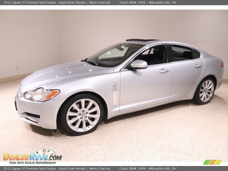 2011 Jaguar XF Premium Sport Sedan Liquid Silver Metallic / Warm Charcoal Photo #3