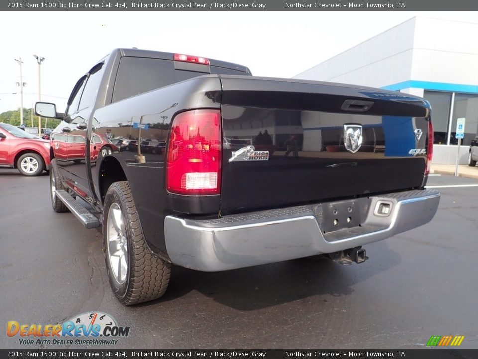 2015 Ram 1500 Big Horn Crew Cab 4x4 Brilliant Black Crystal Pearl / Black/Diesel Gray Photo #5