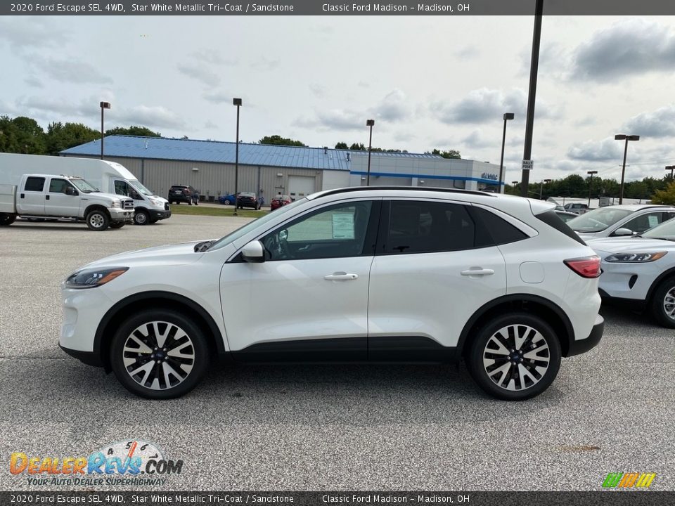 2020 Ford Escape SEL 4WD Star White Metallic Tri-Coat / Sandstone Photo #2