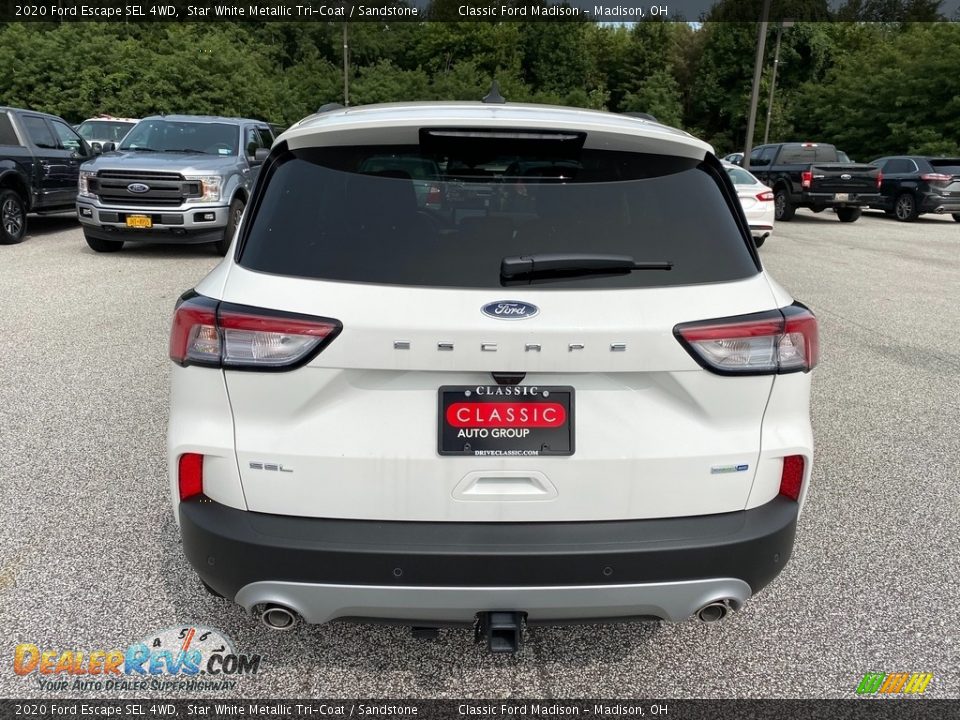 2020 Ford Escape SEL 4WD Star White Metallic Tri-Coat / Sandstone Photo #3