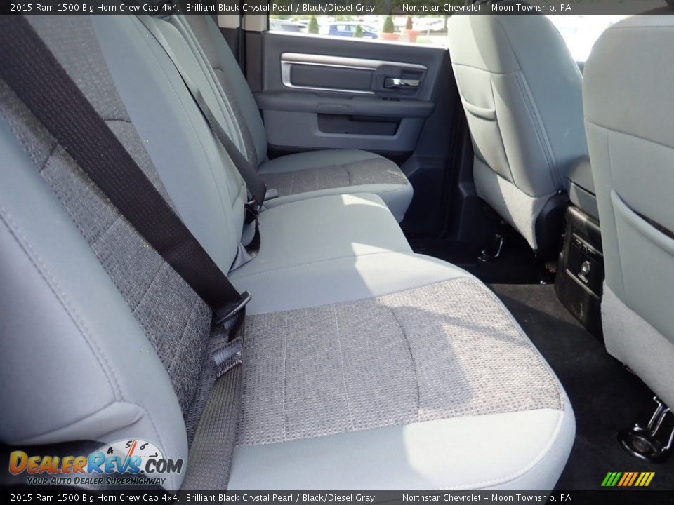 Rear Seat of 2015 Ram 1500 Big Horn Crew Cab 4x4 Photo #17