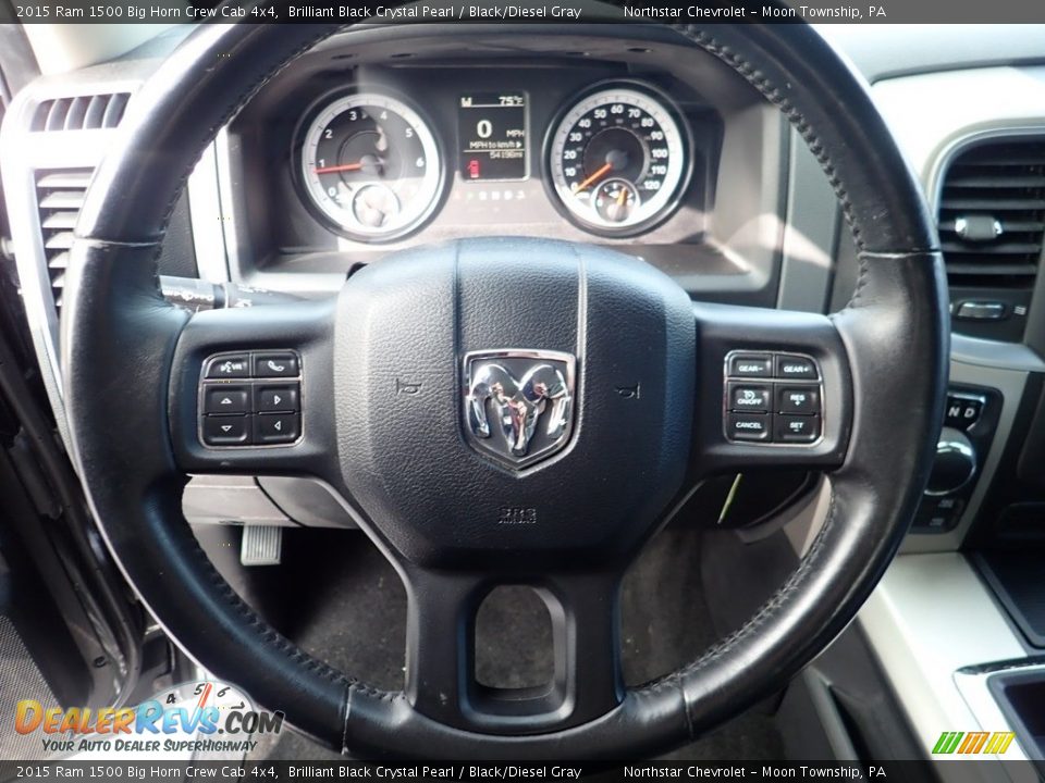2015 Ram 1500 Big Horn Crew Cab 4x4 Steering Wheel Photo #26