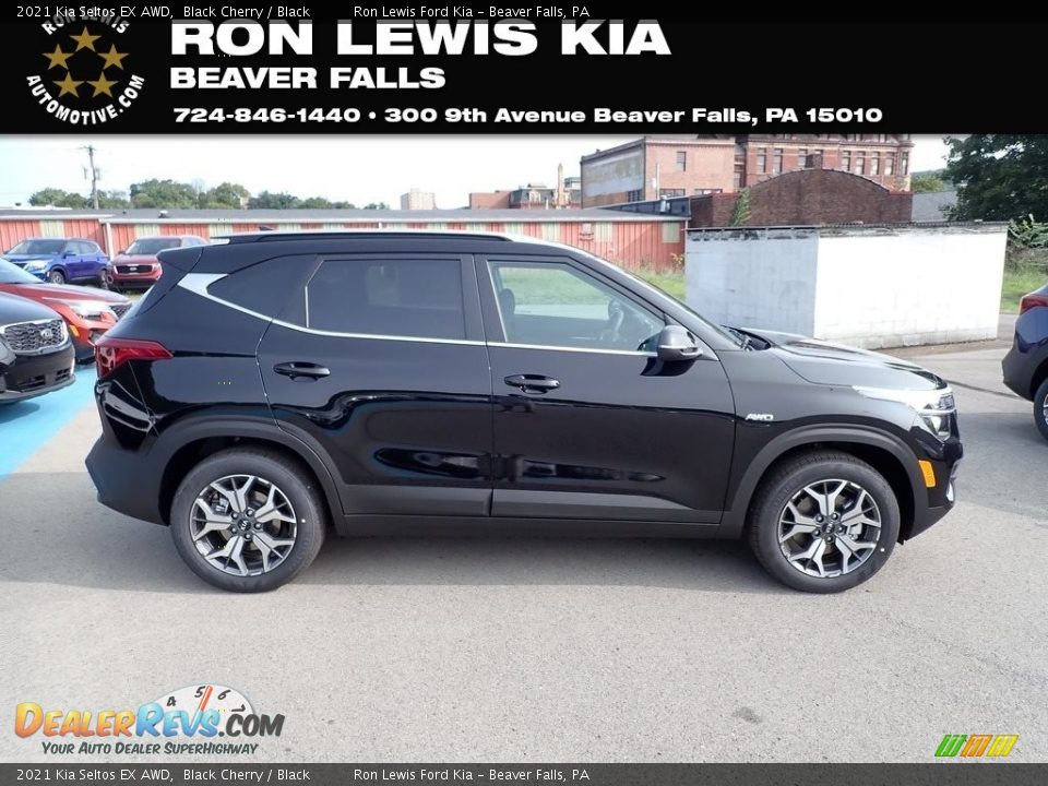 2021 Kia Seltos EX AWD Black Cherry / Black Photo #1