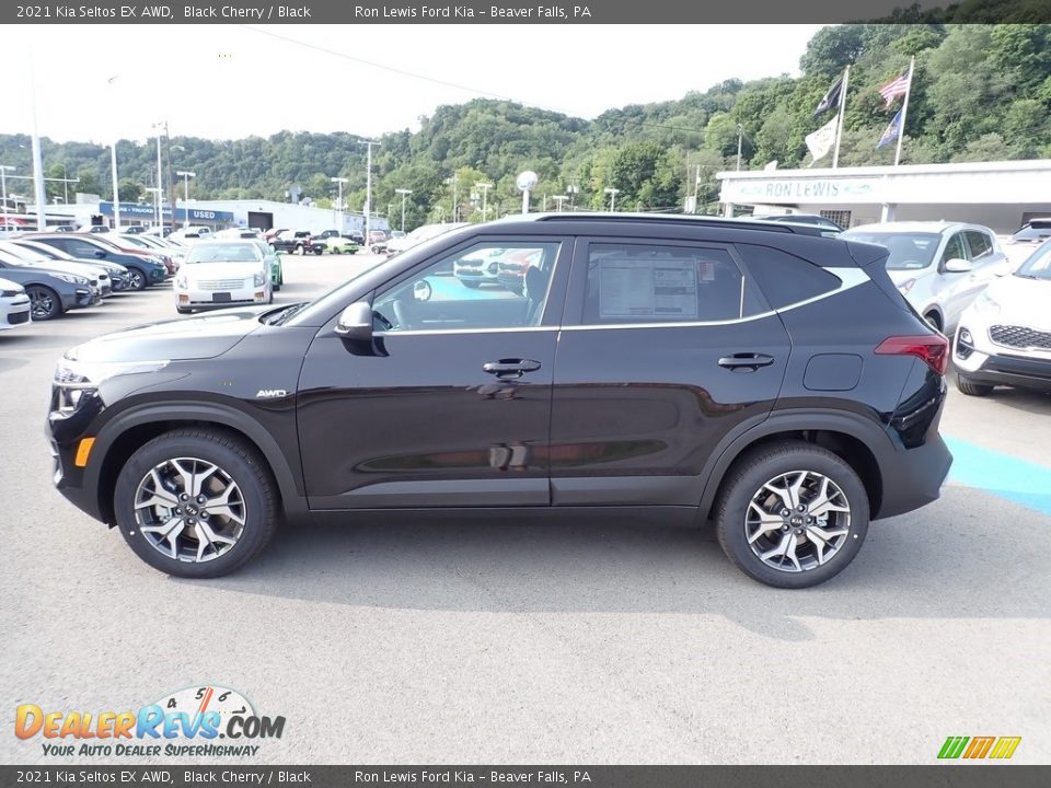 2021 Kia Seltos EX AWD Black Cherry / Black Photo #6