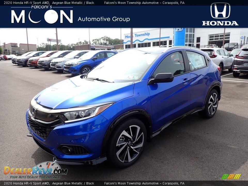 2020 Honda HR-V Sport AWD Aegean Blue Metallic / Black Photo #1