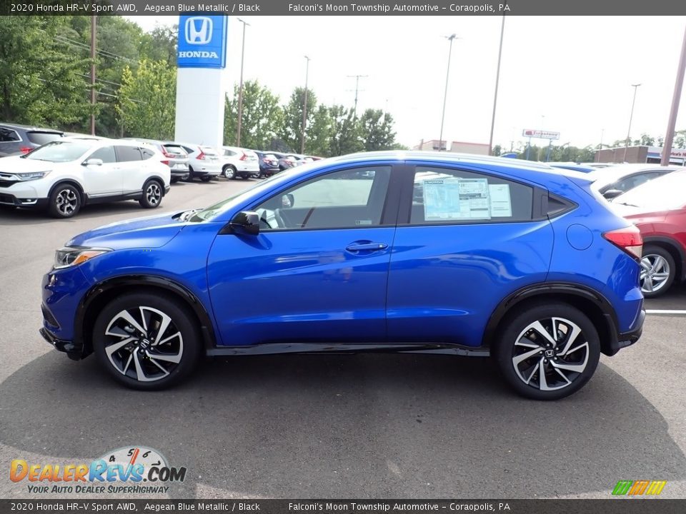 2020 Honda HR-V Sport AWD Aegean Blue Metallic / Black Photo #3